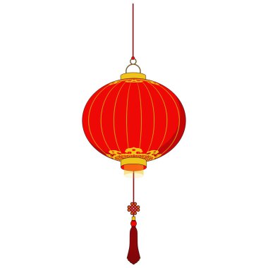 Geleneksel bir Çin fenerinin çizimi.