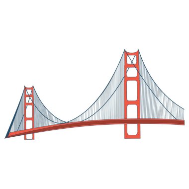 San Francisco, Kaliforniya 'daki Golden Gate Köprüsü' nün resmi