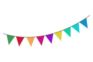 Renkli Üçgen Partisi Kutlama Etkinliği Sancak Dekorasyonu