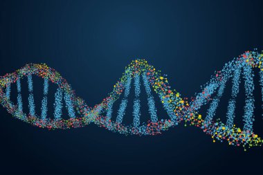 Noktaları Birleştiren Grafikle Soyut DNA Yapısı