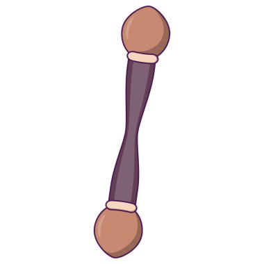 Çift Sonlu Makyaj Fırçası Çizimi