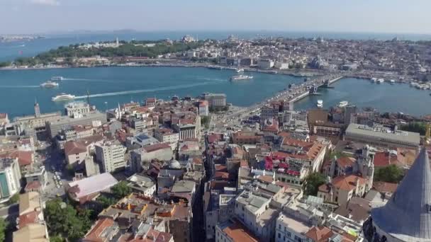 Tip of Galata Tower — Stock Video