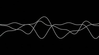 Siyah Üzerine Ses Dalga Biçimi