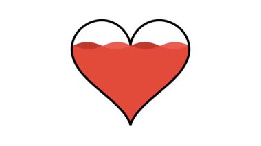 Canlandırılmış Kırmızı Sıvı Kalp Doluyor