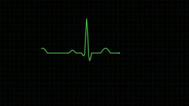 Klasik Yeşil EKG İzleyici Nabzı