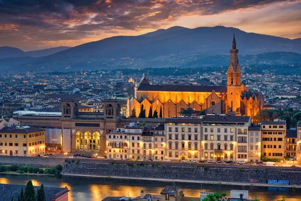 Φλωρεντία Ιταλία Ιουλίου 2017 Βασιλική Του Αγίου Σταυρού Santa Croce — Φωτογραφία Αρχείου