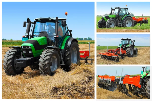 Collage de un tractor — Foto de Stock