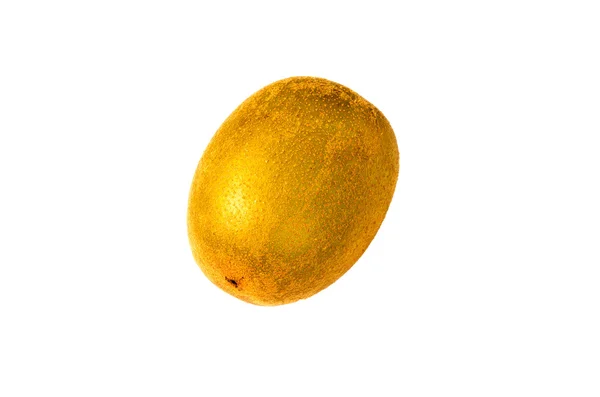 Γκρο πλαν κίτρινο ακτινίδιο σε άσπρο φόντο — Φωτογραφία Αρχείου