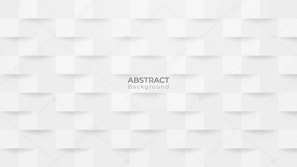 Abstract modern square background. White and grey geometric texture. vector illustration 