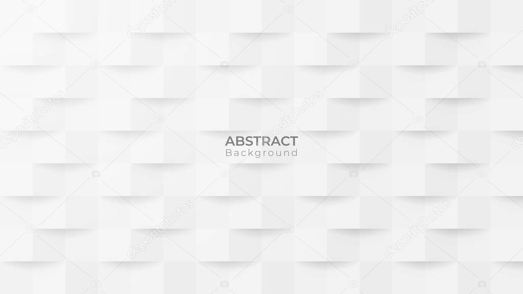 Abstract modern square background. White and grey geometric texture. vector illustration 
