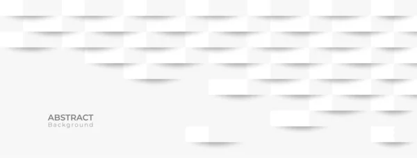 Abstrait Moderne Fond Bannière Carrée Texture Géométrique Blanche Grise Illustration — Image vectorielle