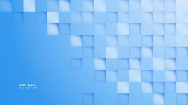 概要3次元現代の正方形背景 青い空の幾何学模様の質感 ベクターアートイラスト — ストックベクタ