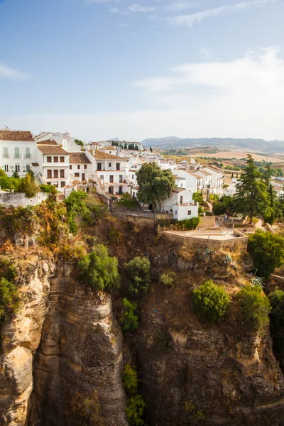 Ronda Mała Wioska Białymi Domami Andaluzji Hiszpania Zdjęcie Zrobione Września — Zdjęcie stockowe