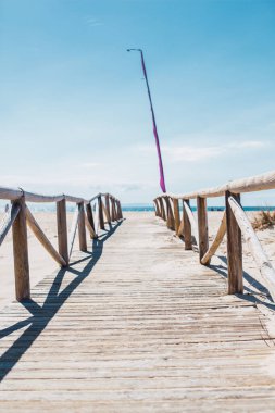 Punta Paloma plajı. Sahil hattı Tarifa. Cadiz, İspanya.