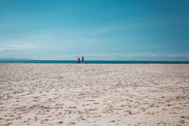 Punta Paloma plajı. Sahil hattı Tarifa. Cadiz, İspanya.