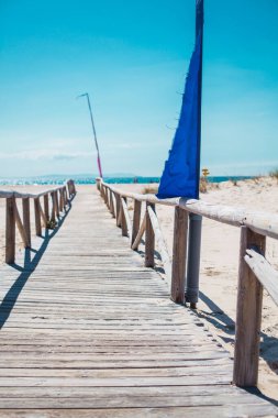 Punta Paloma plajı. Sahil hattı Tarifa. Cadiz, İspanya.