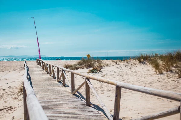 Punta Paloma Beach Pobřežní Linie Tarifa Cádiz Španělsko — Stock fotografie