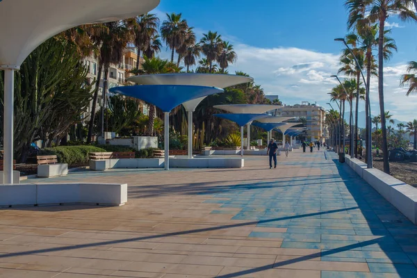 Poranek Promenadzie Estepona Estepona Costa Del Sol Andaluzja Hiszpania Zdjęcie — Zdjęcie stockowe