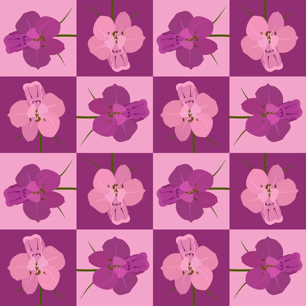 Růžové a karmínové bezešvé květinový vzor. Vektorové bezešvá textura — Stockový vektor