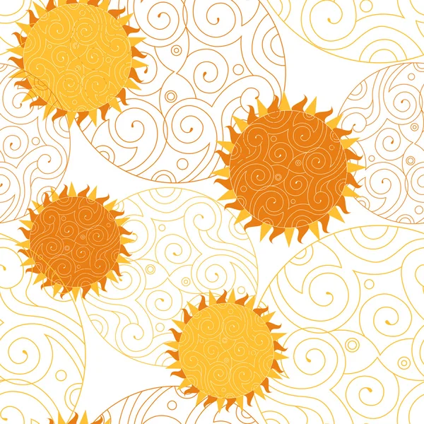 Modelo Vectores Día Del Sol Sobre Fondo Blanco — Vector de stock