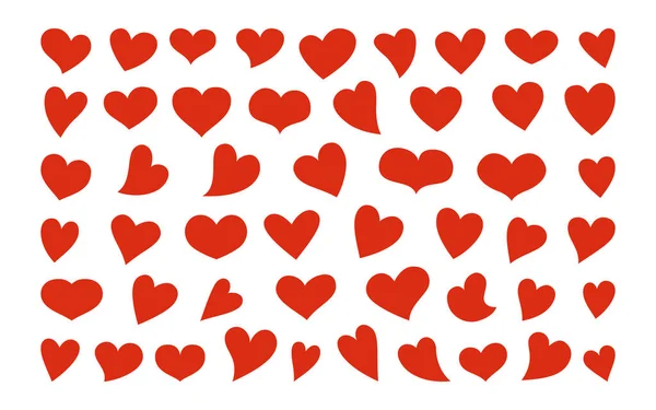 Καρδιά σετ σχήμα Αγάπη κόκκινο σημάδι συλλογή Valentine — Διανυσματικό Αρχείο