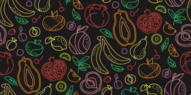 Hawaii meyvesi dikişsiz duvar kağıdı tropikal vektörü