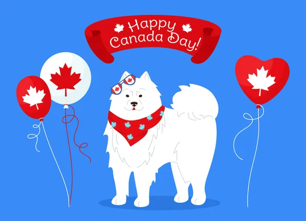 Dia da Independência Americana conjunto de desenhos animados pet vector —  Vetores de Stock