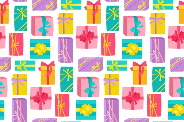 Gift Box birthday seamless pattern wallpaper — 图库矢量图片