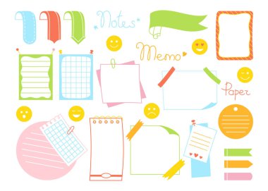 Not defteri yapışkan not. Etiket etiketi iğnesi.