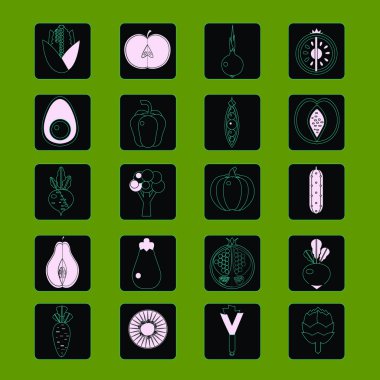 Organik gıda illüstrasyon. Vektör çizim