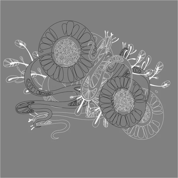 Clolrfu floralen Hintergrund. Vektorillustration — Stockvektor