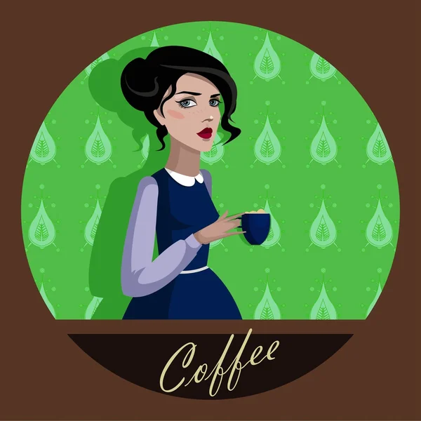 Ilustración colorida de chica. Lindo vector de dibujos animados ilustración . — Vector de stock