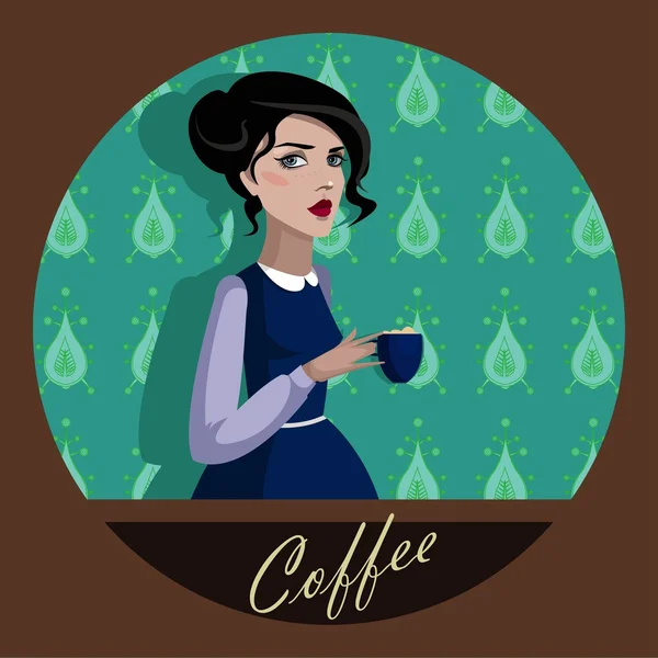 Ilustración colorida de chica. Lindo vector de dibujos animados ilustración . — Vector de stock