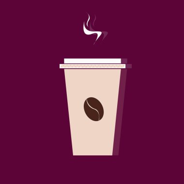 Kahve renkli Illustration. Kafe ya da Restoran için menü öğesi.