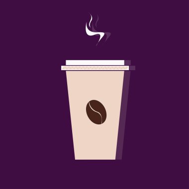 Kahve renkli Illustration. Kafe ya da Restoran için menü öğesi.