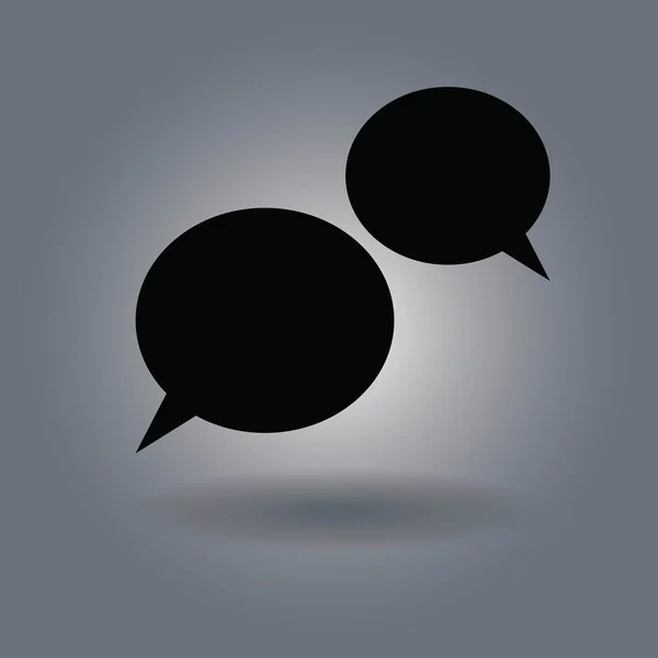Icono plano de una comunicación. Icono de chat — Vector de stock
