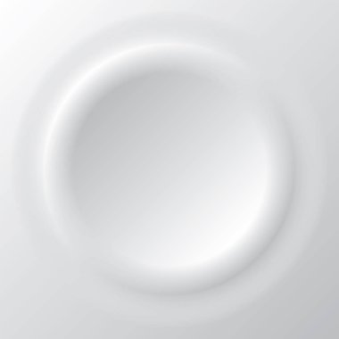 Beyaz kare arkaplan üzerinde 3B yumuşak daire çerçeve grafik resimleme boş boşluğa sahiptir.