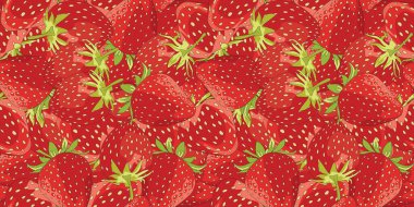 Tatlı çilek çizgisi üstüste biniyor. Kusursuz desenli arkaplan çizimi.