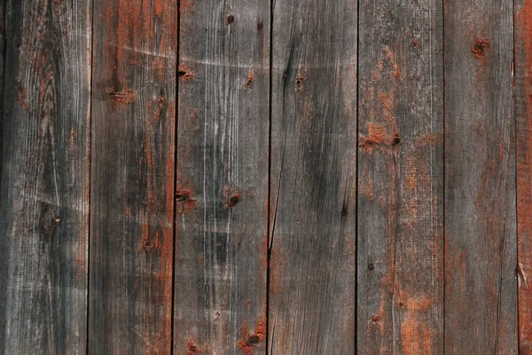 Gray wood texture with traces of paint. Abstract background, blank template. rustic weathered wood barn background with scratches, nails and knots. Cover the walls with wooden boards. Copy space.