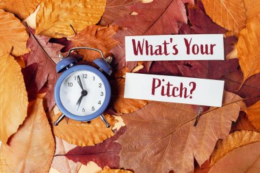 Saat yaprak yığınının üzerinde 