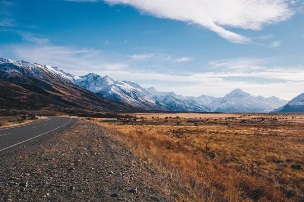 The way to Mount Cook — Stok Foto