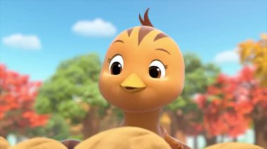 Çocuklar için komik çizgi film animasyonu video ve güzel doğal manzara