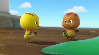 Çocuklar için komik çizgi film animasyonu video ve güzel doğal manzara