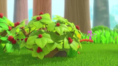 Çocuklar için komik çizgi film animasyonu video ve güzel doğal manzara