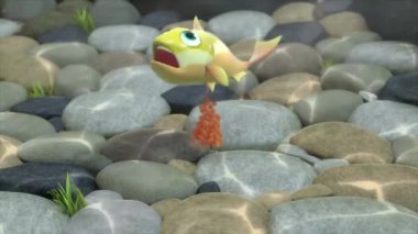 Çocuklar için komik çizgi film animasyonu video ve güzel doğal manzara