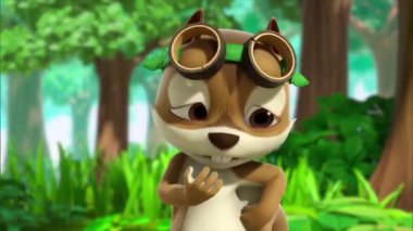 Çocuklar için komik çizgi film animasyonu video ve güzel doğal manzara