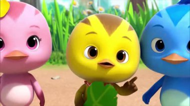 Çocuklar için komik çizgi film animasyonu video ve güzel doğal manzara