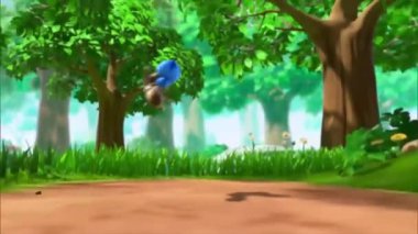 Çocuklar için komik çizgi film animasyonu video ve güzel doğal manzara