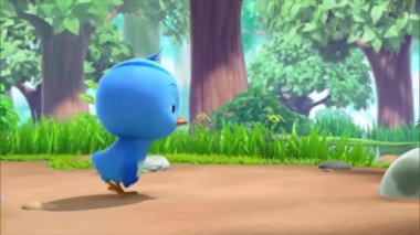 Çocuklar için komik çizgi film animasyonu video ve güzel doğal manzara