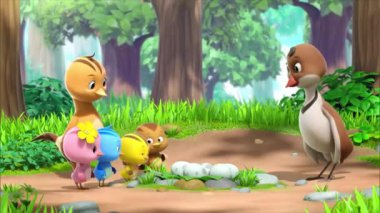 Çocuklar için komik çizgi film animasyonu. Video ve güzel doğal manzara animasyonu.